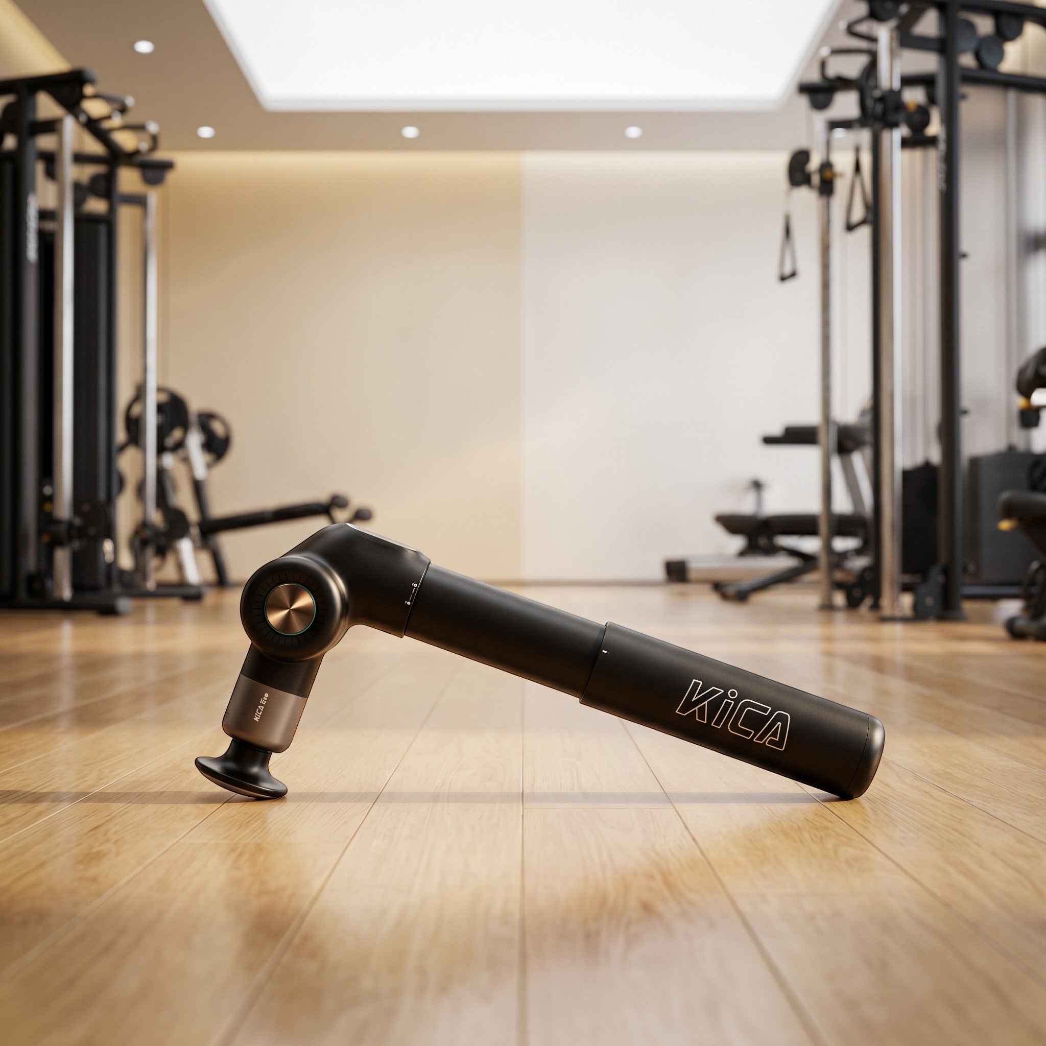 Premium ergonomic heated percussion massage gun designed for comfortable grip and effective muscle relief
