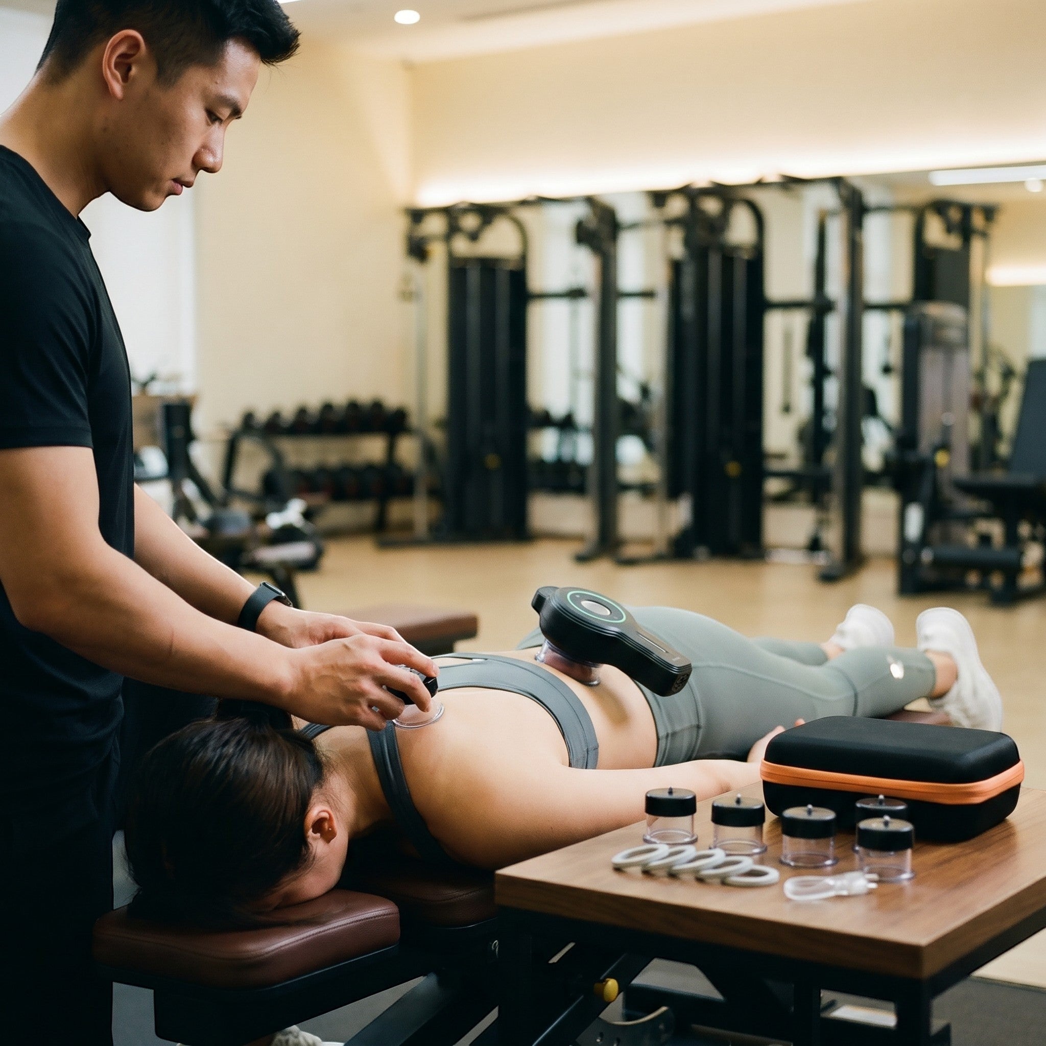 Electric cupping massager with red light therapy for targeted pain relief, helping ease back, shoulder, and leg soreness in UAE and UK