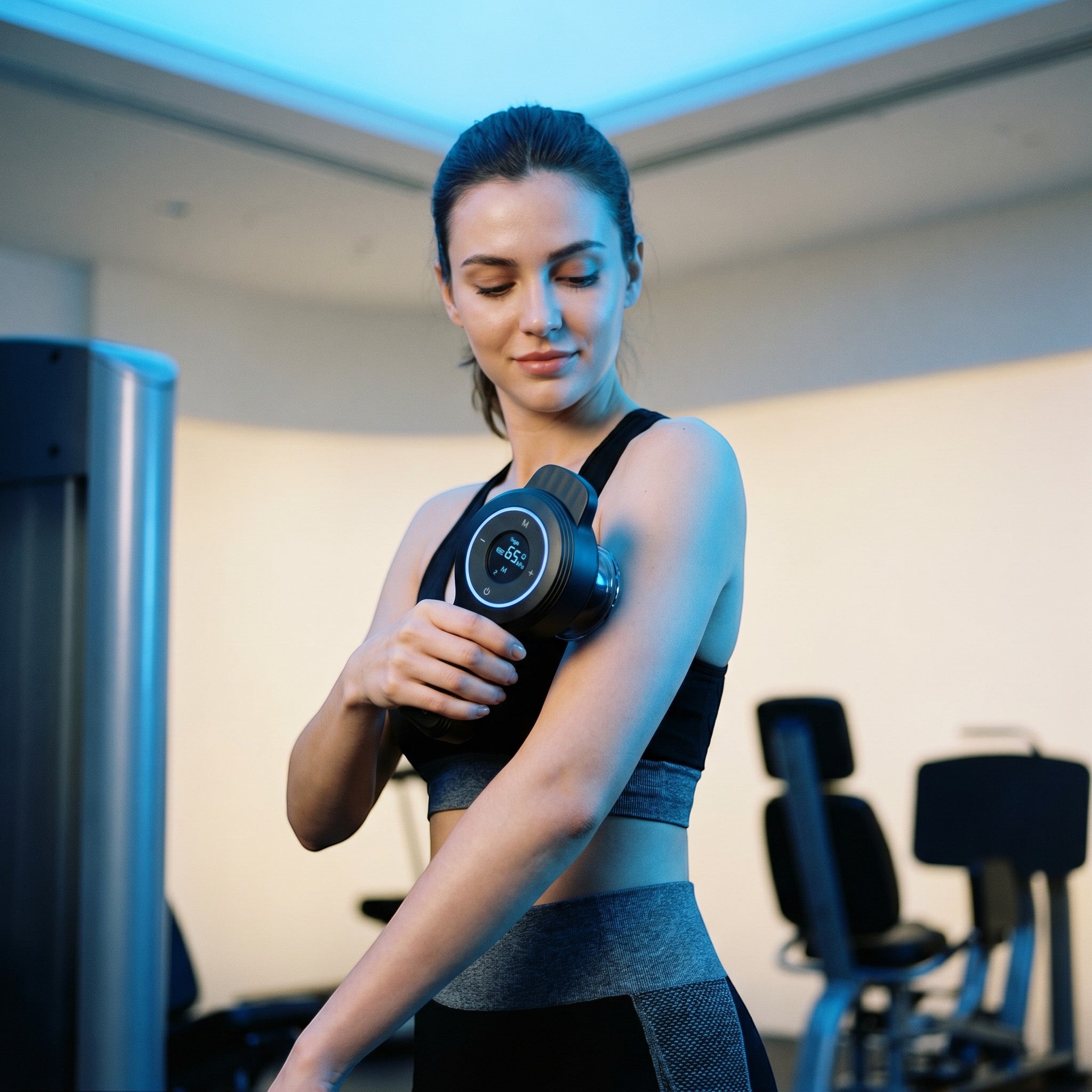 Relief Motion Red Light & Cupping Machine for muscle relief, circulation, and recovery. Features adjustable suction and red light.