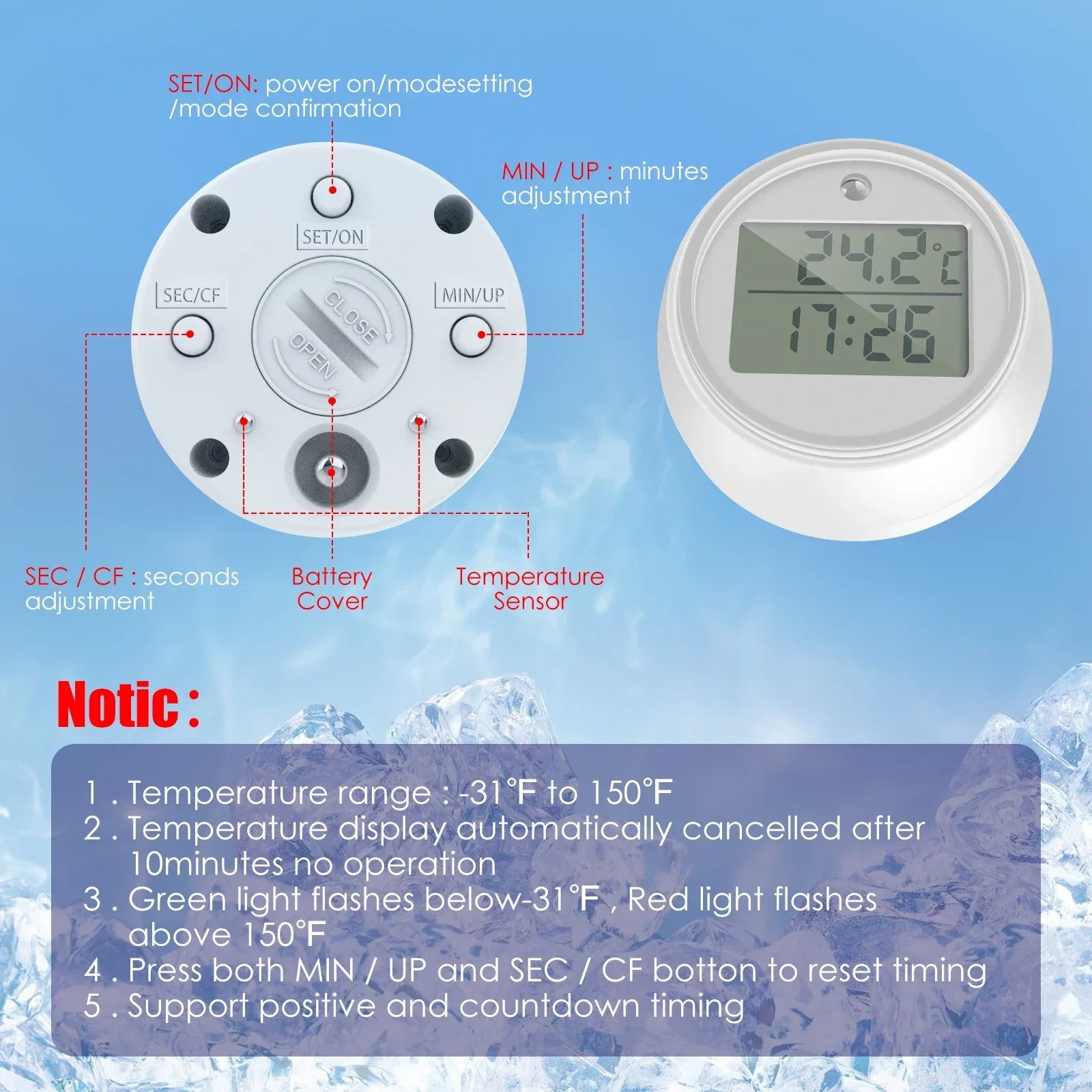 Ice Bath Thermometer